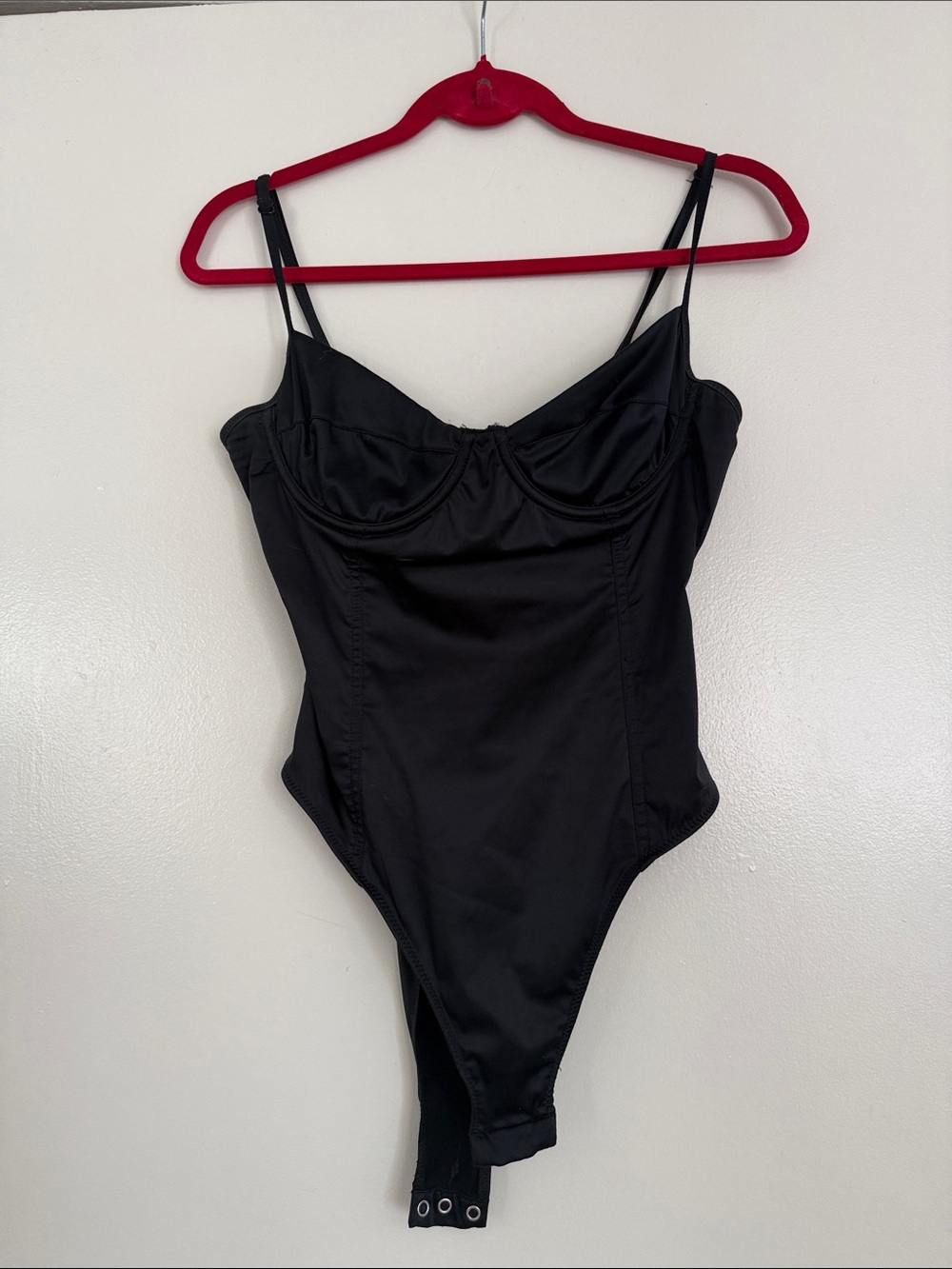 Zara Black Adjustable-Strap One-Piece Bodysuit